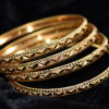 Gold-Plated Bangle Elegant Gold-Plated Bangles