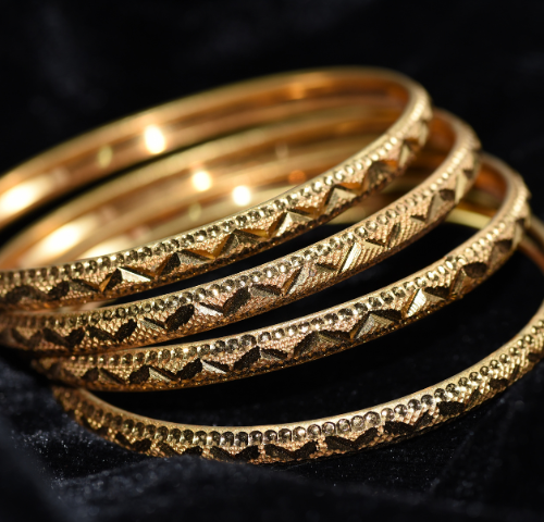 Elegant Gold-Plated Bangles