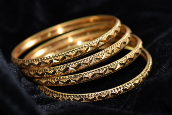Gold-Plated Bangle Elegant Gold-Plated Bangles