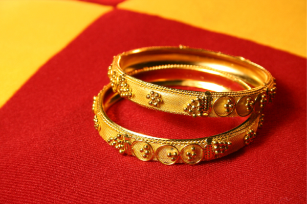 Gold-Plated Bangles Elegant Gold-Plated Bangles