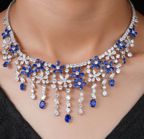 Sapphire choker Sapphire Stone Choker