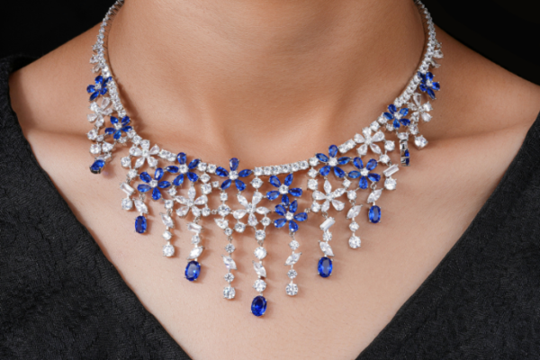 Sapphire choker Sapphire Stone Choker